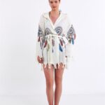 Elephant Mandala Kapşonlu Kısa Pareo