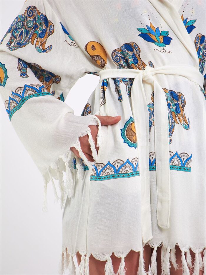 Elephant Mandala Hooded Short Pareo Elephant Mandala Hooded Short Pareo