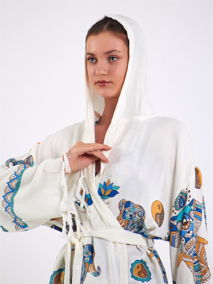 Elephant Mandala Hooded Short Pareo Elephant Mandala Hooded Short Pareo