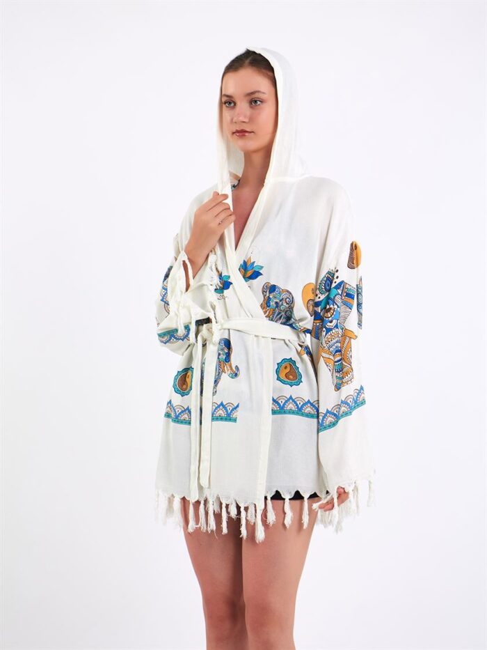 Elephant Mandala Hooded Short Pareo Elephant Mandala Hooded Short Pareo