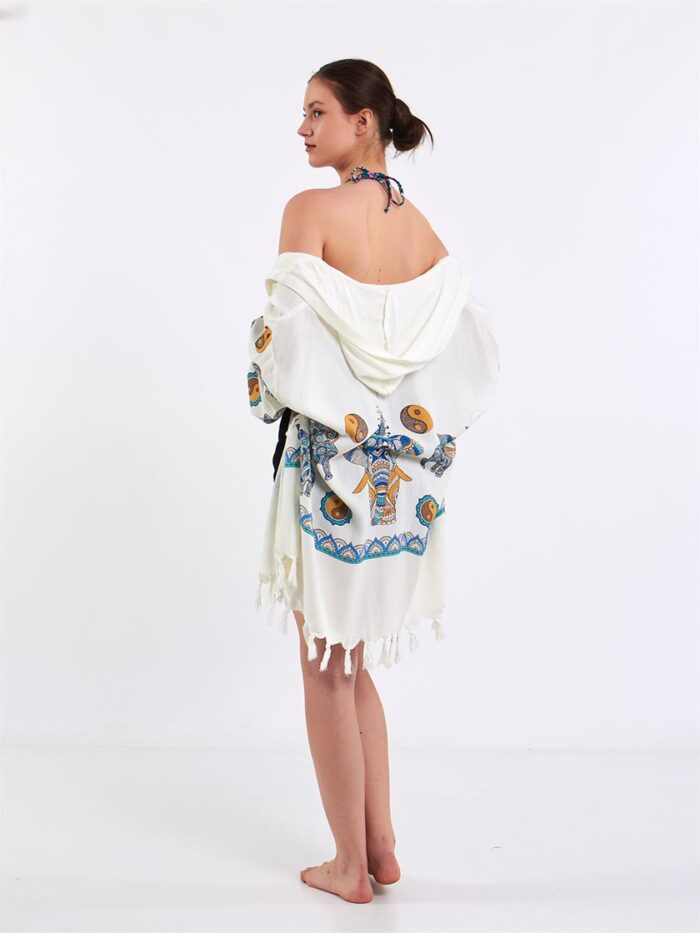 Elephant Mandala Hooded Short Pareo Elephant Mandala Hooded Short Pareo