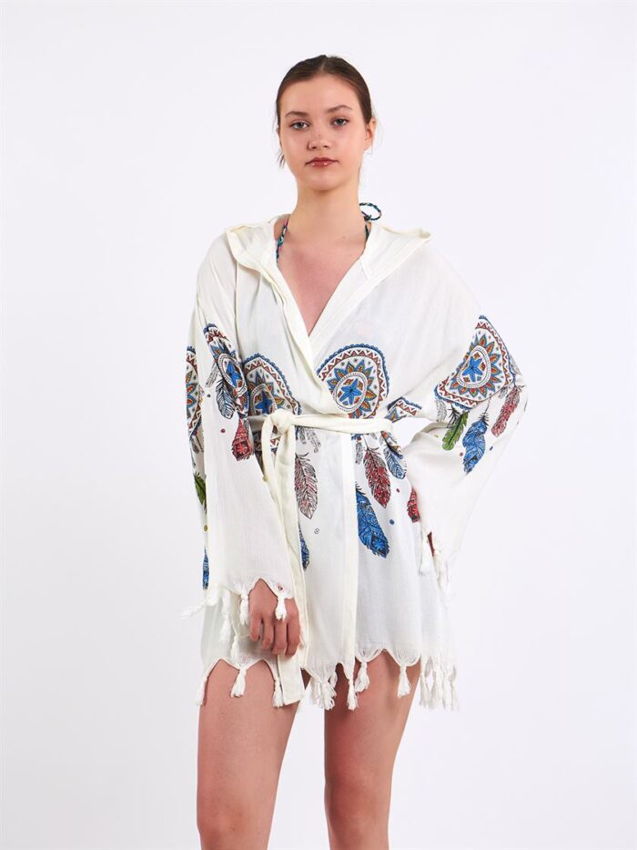 Elephant Mandala Hooded Short Pareo Elephant Mandala Hooded Short Pareo