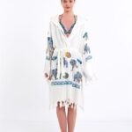 Elefant Mandala Pareo mit Kapuze