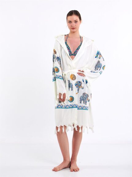 Elephant Mandala Hooded Pareo