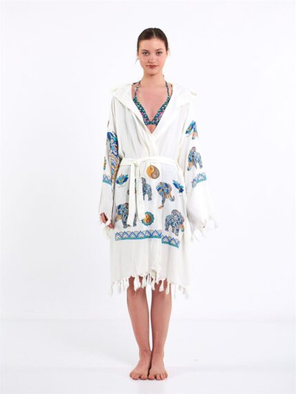 Elephant Mandala Hooded Pareo