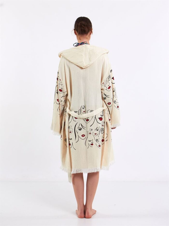Face Art Hooded Kimono Face Art Hooded Kimono