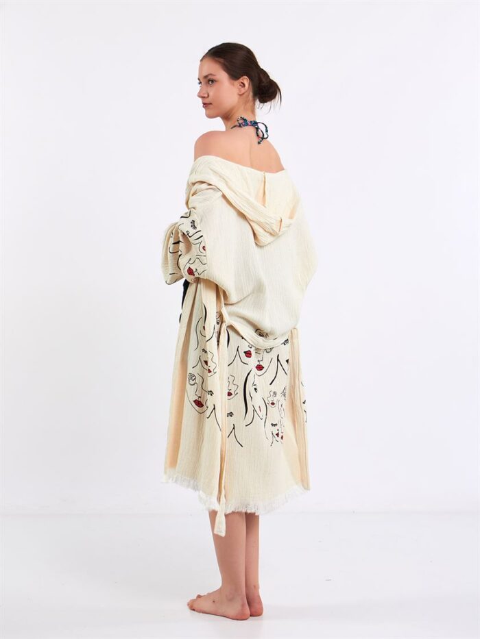 Face Art Hooded Kimono Face Art Hooded Kimono