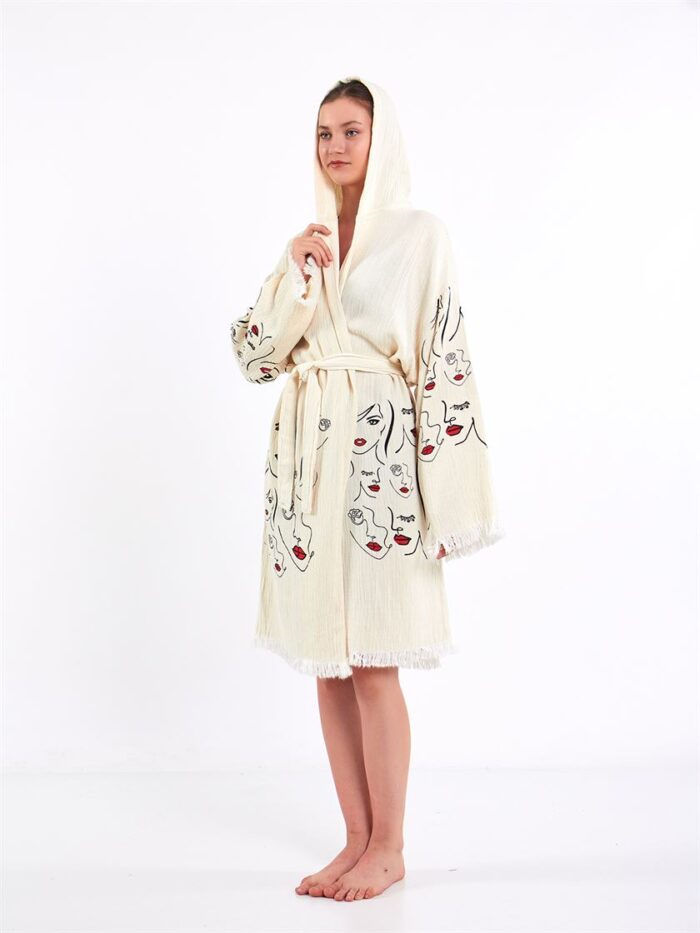 Face Art Hooded Kimono Face Art Hooded Kimono