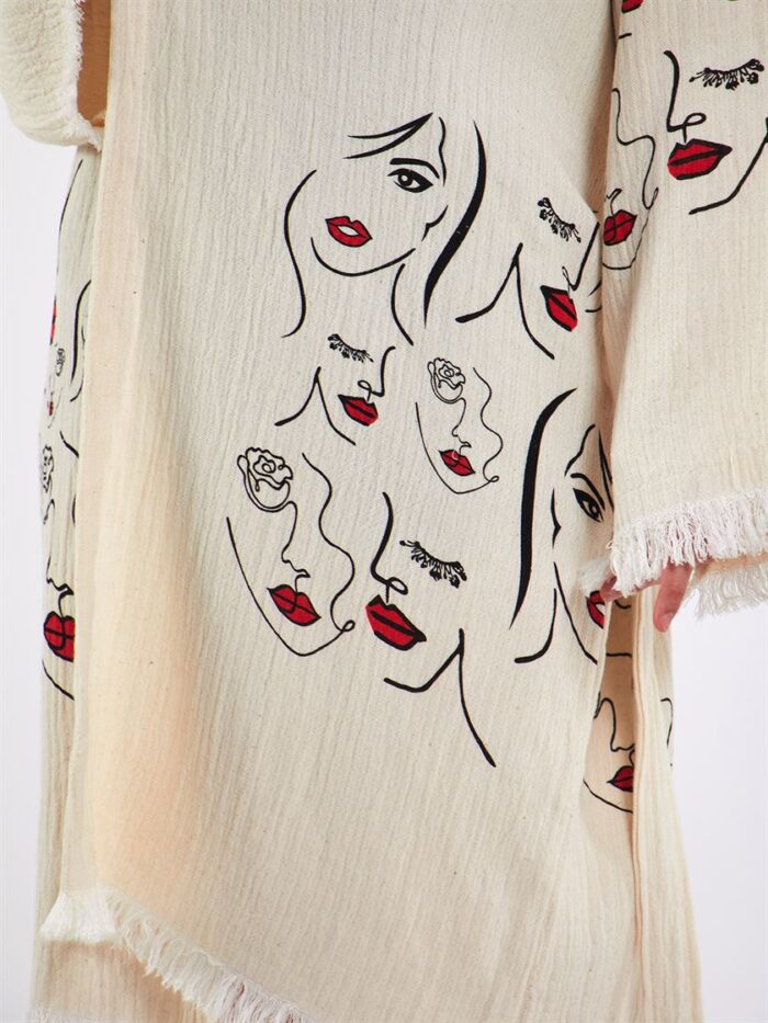 Face Art Hooded Kimono Face Art Hooded Kimono