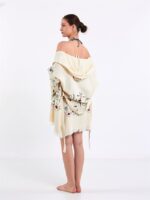 Face Art Kapşonlu Kısa Kimono