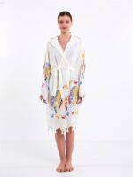 Federn Pareo mit Kapuze