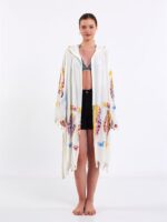 Federn Pareo mit Kapuze