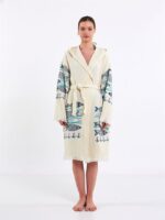 Fishes Kapşonlu Kimono