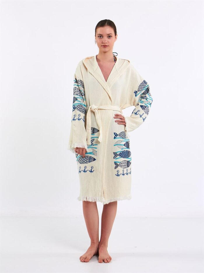 Fishes Kapşonlu Kimono Fishes Kapşonlu Kimono