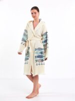 Fishes Kapşonlu Kimono