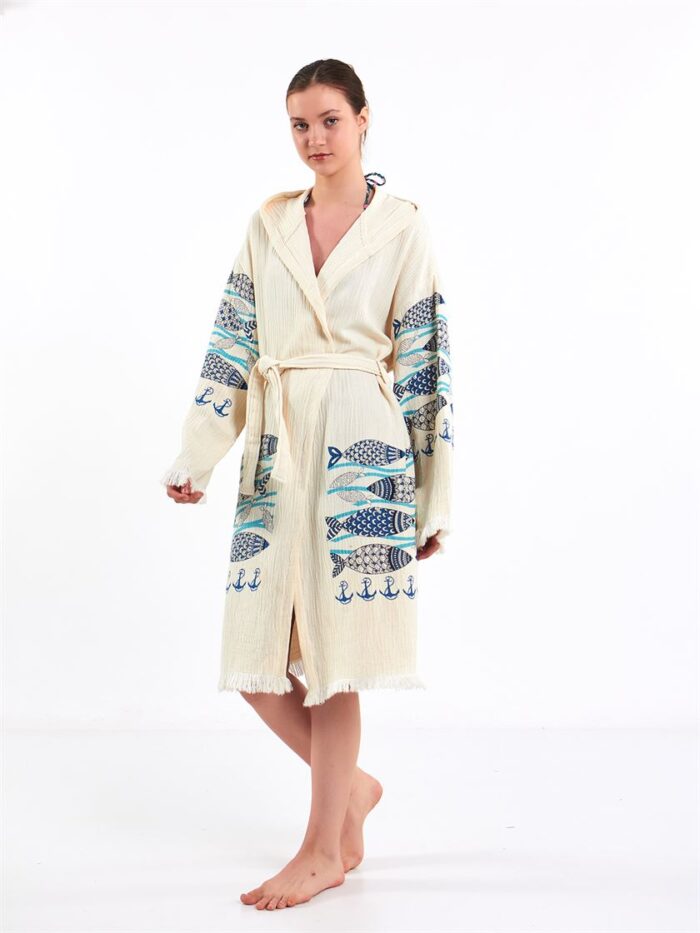 Fishes Kapşonlu Kimono Fishes Kapşonlu Kimono