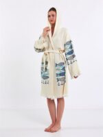 Fishes Kapşonlu Kimono