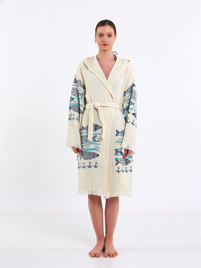 Fishes Kapşonlu Kimono Fishes Kapşonlu Kimono