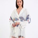 Fishes Kapşonlu Kısa Pareo