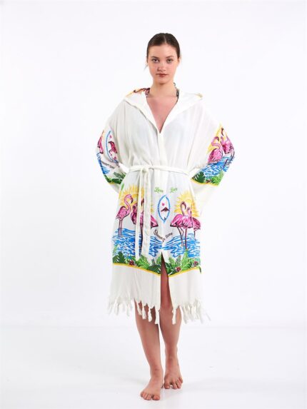 Flamingo Hooded Pareo