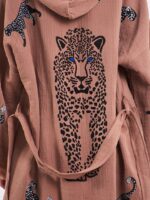Leopard Rose Dry Kurzer Kimono
