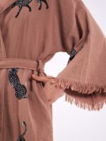 Leopard Rose Dry Kurzer Kimono