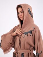 Leopard Rose Dry Kurzer Kimono