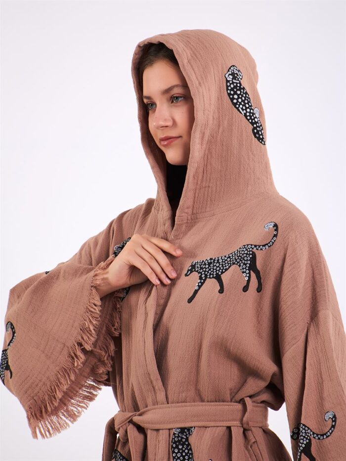 Leopard Rose Dry Kurzer Kimono Leopard Rose Dry Kurzer Kimono