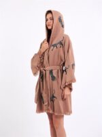 Leopard Rose Dry Kurzer Kimono