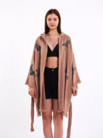 Leopard Rose Dry Kurzer Kimono