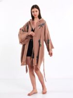 Leopard Rose Dry Kurzer Kimono