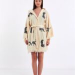 Leopar Kısa Kimono