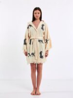 Leopard Kurzer Kimono