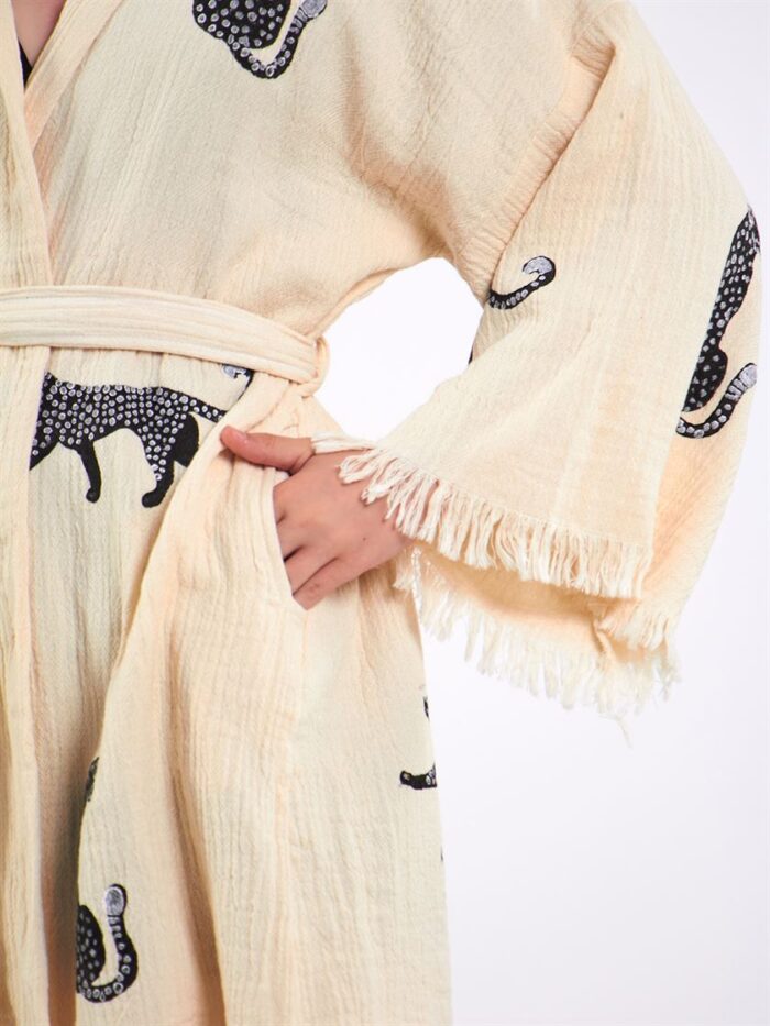 Leopard Kurzer Kimono Leopard Kurzer Kimono