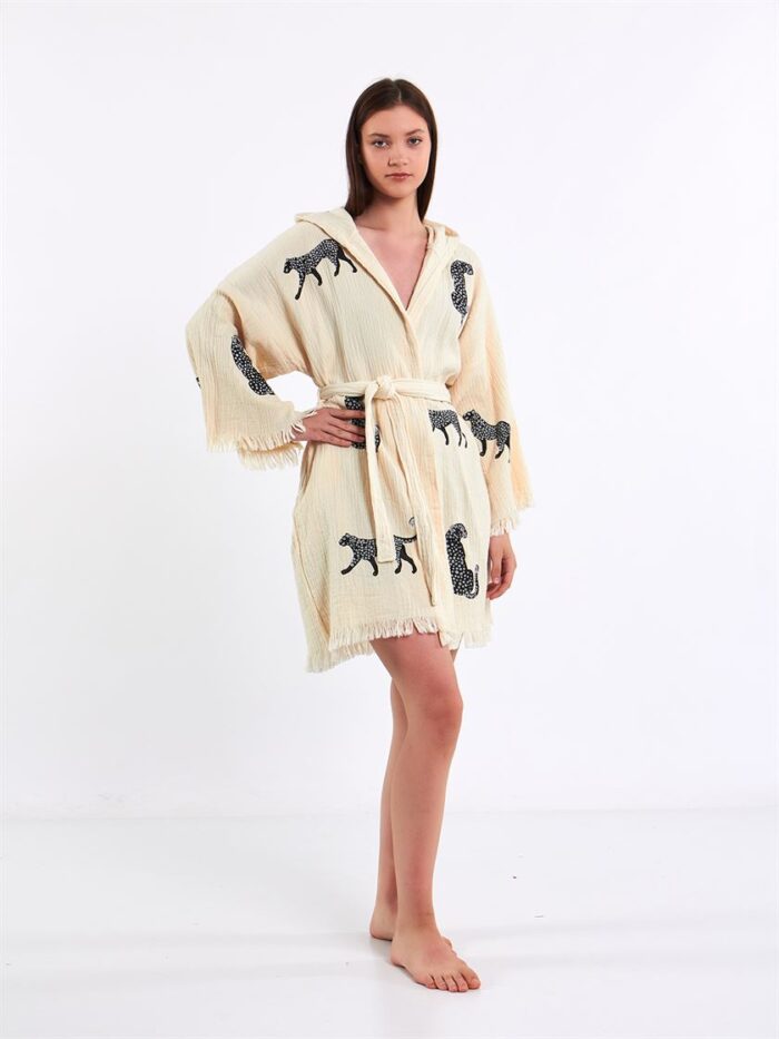 Leopard Kurzer Kimono Leopard Kurzer Kimono