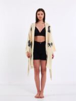 Leopard Kurzer Kimono