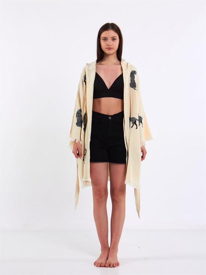 Leopard Kurzer Kimono Leopard Kurzer Kimono