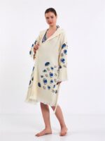 Little Blue Eyes Kapşonlu Kimono