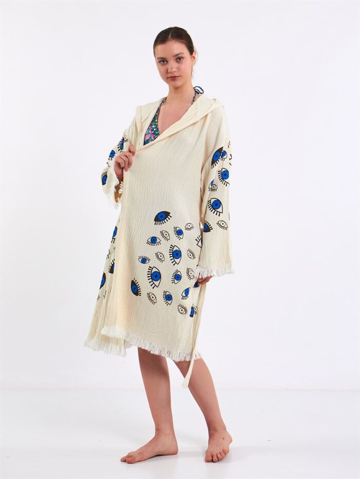 Little Blue Eyes Kapşonlu Kimono Little Blue Eyes Kapşonlu Kimono