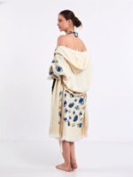 Little Blue Eyes Kapşonlu Kimono