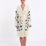 Little Blue Eyes Kapşonlu Kimono