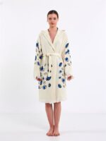 Little Blue Eyes Kapşonlu Kimono