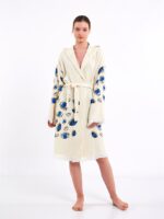 Little Blue Eyes Kapşonlu Kimono