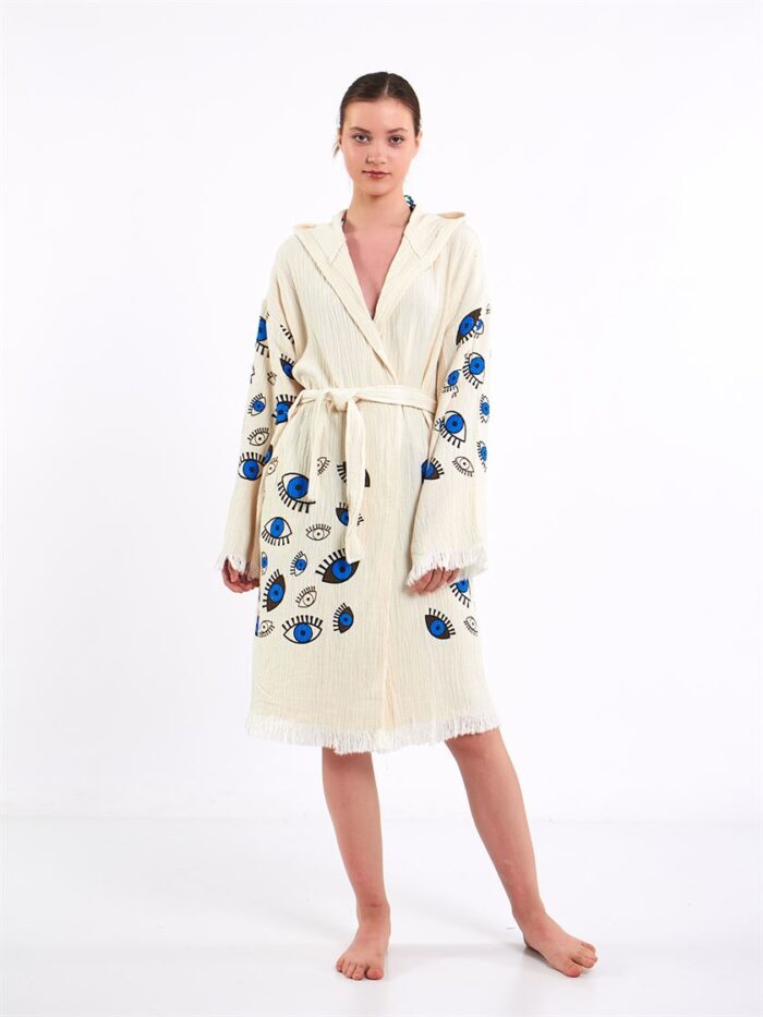 Little Blue Eyes Kapşonlu Kimono Little Blue Eyes Kapşonlu Kimono