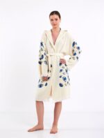 Little Blue Eyes Kapşonlu Kimono