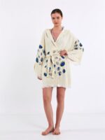 Little Blue Eyes Kurzer Kimono mit Kapuze