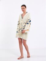 Little Blue Eyes Kurzer Kimono mit Kapuze