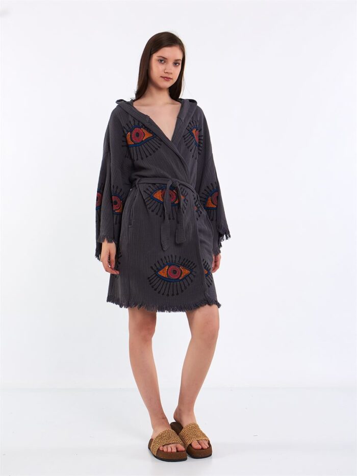 Orange Eye Kısa Kimono Antrasit