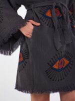 Orange Eye Kısa Kimono Antrasit