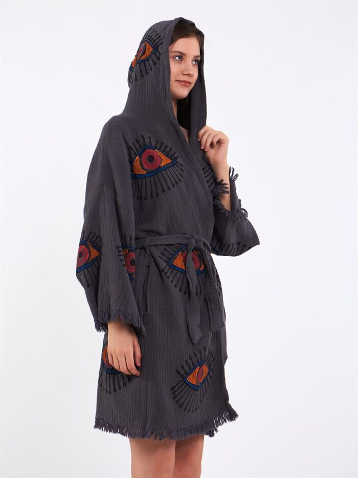 Orange Eye Kısa Kimono Antrasit